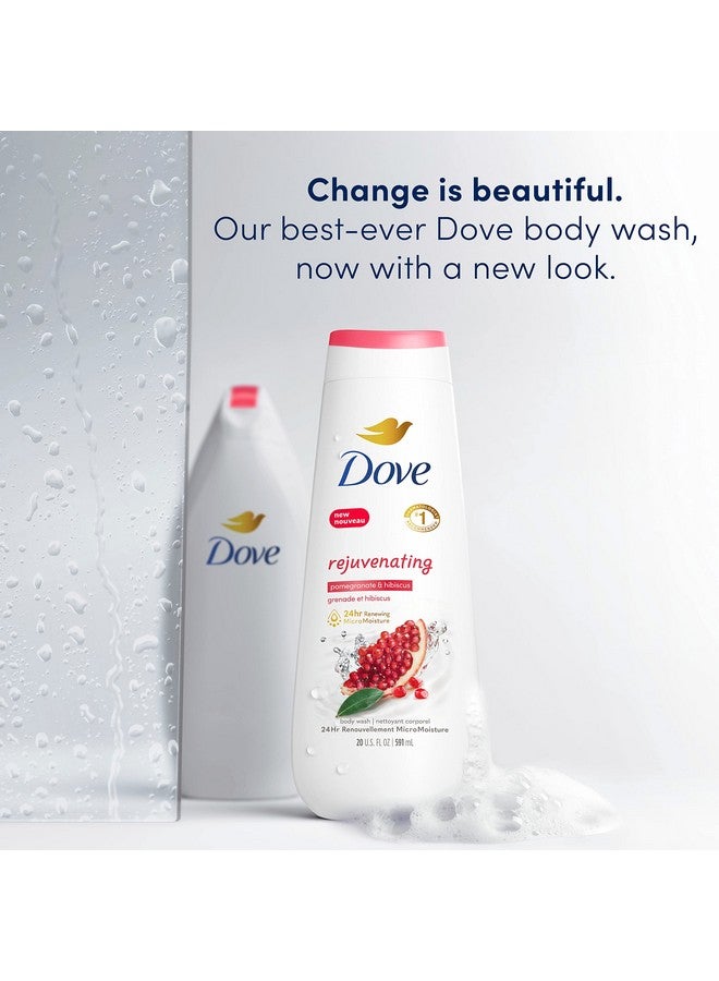 دوف غسول الجسم دوف المجدد برائحة الرمان والكركديه، 4 قطع لبشرة متجددة وصحية المظهر، منظف لطيف للبشرة مع ترطيب دقيق متجدد لمدة 24 ساعة، 20 أونصة - Image 2