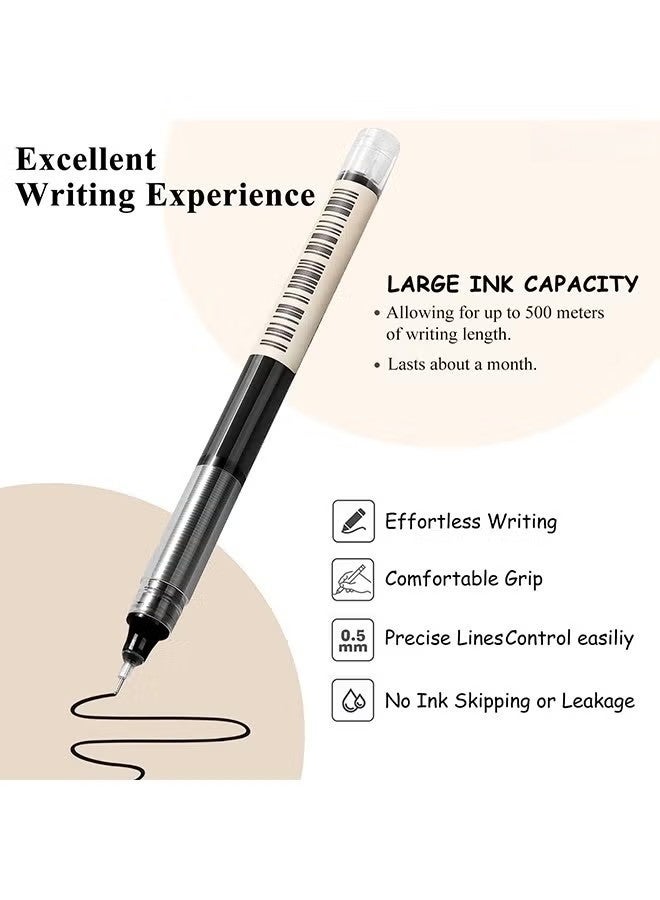 12 Pcs 0.5mm Black Gel Ink Pens, Ballpoint Pen, Ultra-Fast Drying, Waterproof Gel Pen for Writing, Drawing, and Outlining, Black Pens for Students, Office Workers Etc. - Image 2