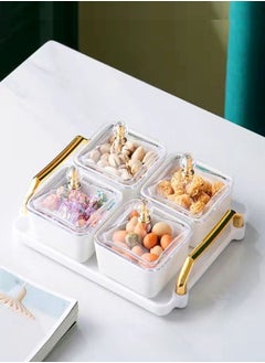 C&C Home 4 Pieces Multipurpose Light Luxury Fruits and Snack Storage Bowls With Tray  - Image 1