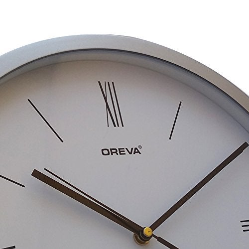 Oreva Roman Figure Round Plastic Analog Abstract Wall Clock (30x 4.5X 30 cm, Silver, AQ-1457) - Image 2