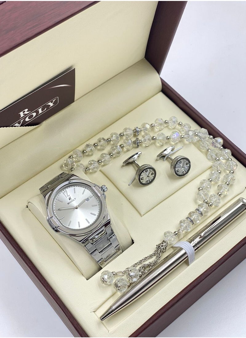 LAVORIA - Laforea watch set for men consisting of 4 pieces, a watch, a rosary, a pen and a set of buttons - Image 1