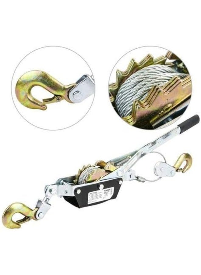 Tolsen 2 Ton Cable Winch and Puller Come Along Double Ratchet Wheel - Image 2