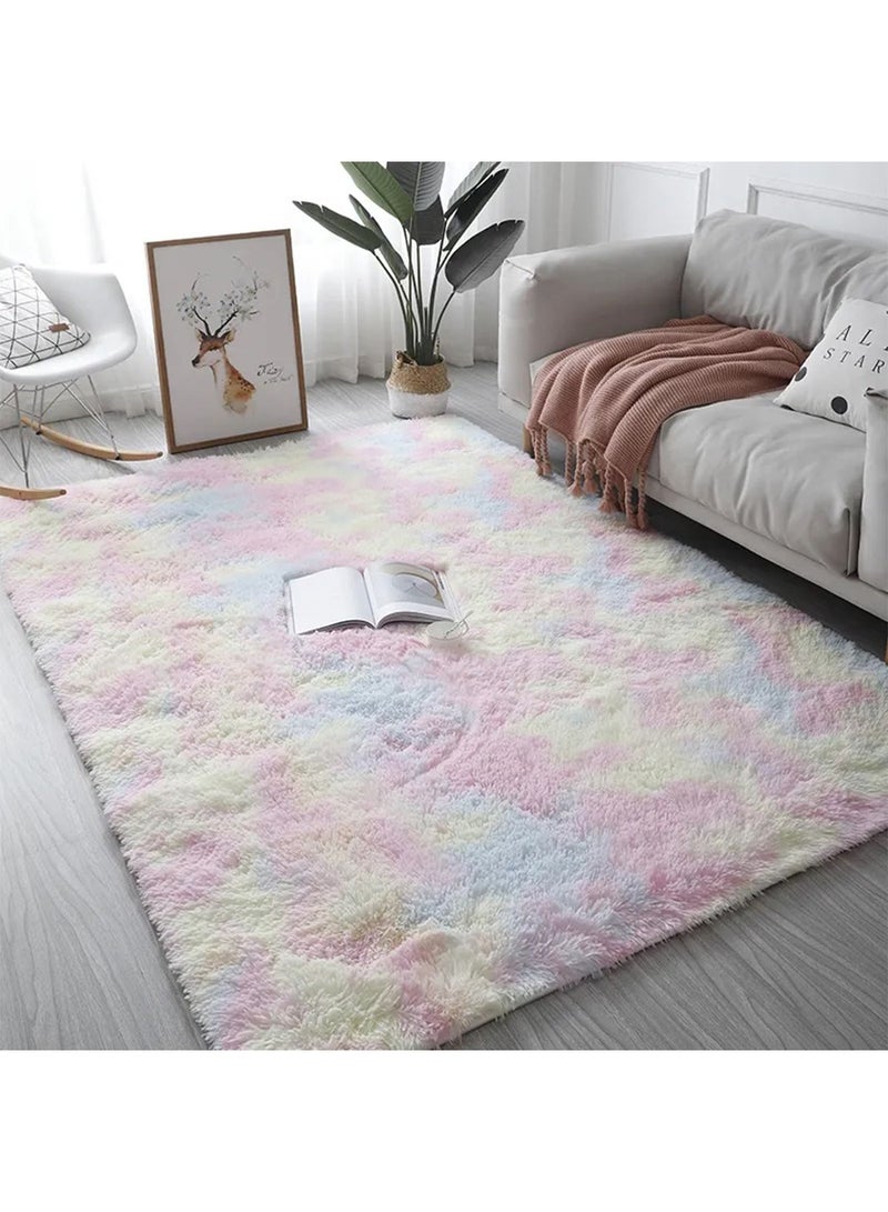 ليموس سجاد منطقة كبيرة التعادل مصبوغ منفوش رمي فائق النعومة أفخم غير قابل للانزلاق السجاد غير قابل للانزلاق للحضانة وغرفة المعيشة - Image 4