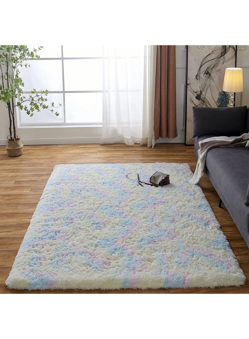 ليموس سجاد منطقة كبيرة التعادل مصبوغ منفوش رمي فائق النعومة أفخم غير قابل للانزلاق السجاد غير قابل للانزلاق للحضانة وغرفة المعيشة - Image 5