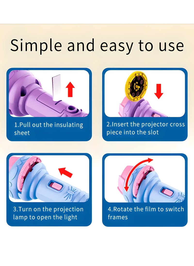 LIXADA 4 Slides (32 Patterns, LED Mini Projector Flashlight with Animals, Dinosaurs, Vehicles, Space and More, Educational Toys for Puzzle Science, Birthday Gifts, Special Festival, Gift for Kids Age 3+  - Image 5