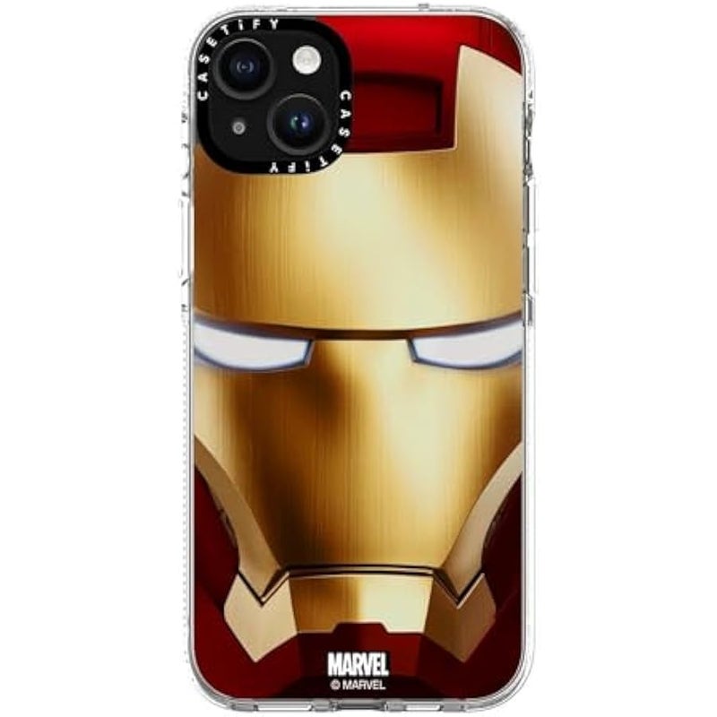Casetify Clear iPhone 15 Plus Case 【Iron Man Co-Lab/Not Yellowing / 6.6ft Drop Protection/Compatible with Magsafe】 - Iron Man Hero Mask - Clear - Image 5