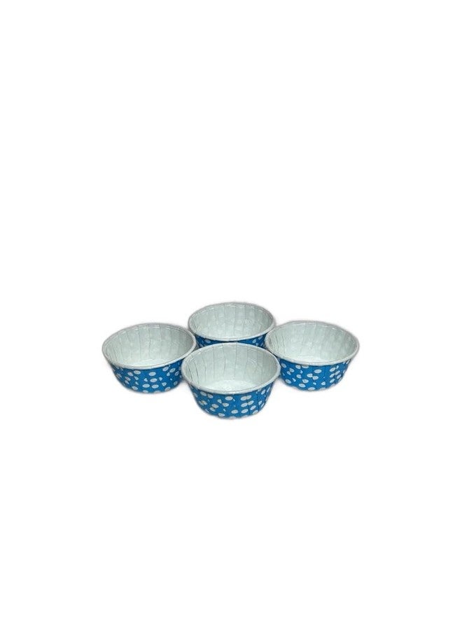 Baekence Bake and Serve Muffin Cup Cake Liners Cake Moulds Baking Cups Blue Dot (50x40), Pack of 150 pcs - Image 2
