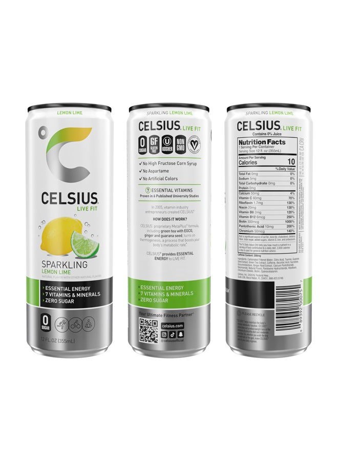 CELSIUS ليمون ليمون فوار، مشروب طاقة وظيفي، 12 أونصة سائلة (عبوة من 12) - Image 2