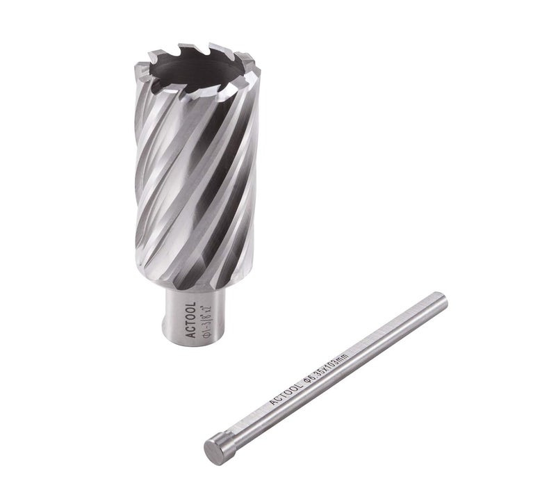ACTOOL 1-3/8" Diameter × 2" Depth of Cut HSS ANNULAR Cutter with 3/4'' Weldon Shank - Image 5