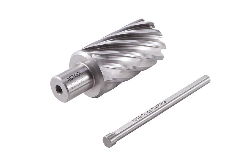 ACTOOL 1-3/8" Diameter × 2" Depth of Cut HSS ANNULAR Cutter with 3/4'' Weldon Shank - Image 3