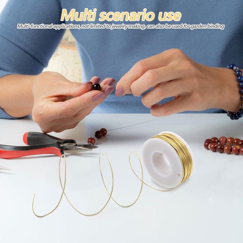 Copper Wire for Jewelry Making and Crafts 1.0mm Flexible Brass Wire 20 Meters with Spool Tarnish Resistant for DIY Beading Floral Arrangements and Gardening Supplies - Image 5