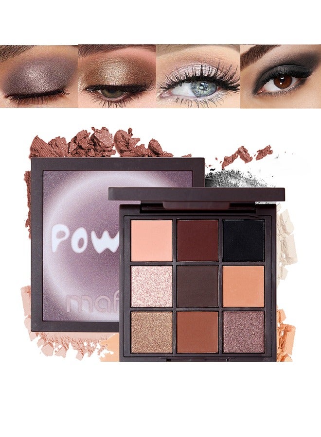 maffick Powder Makeup: 9-Color Eyeshadow Palette - Matte & Pearl Finish for Diversified Vibrant Looks #02 - Image 1
