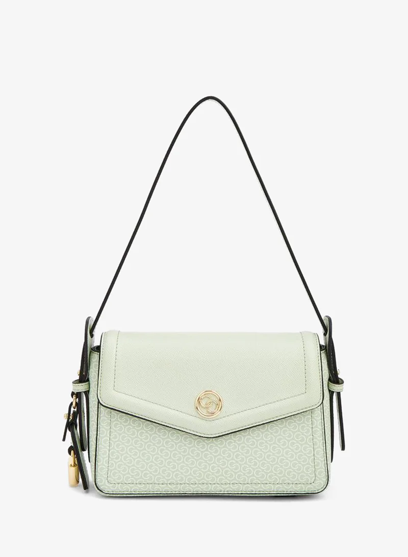 Celeste Monogram Print Crossbody Bag With Adjustable Strap