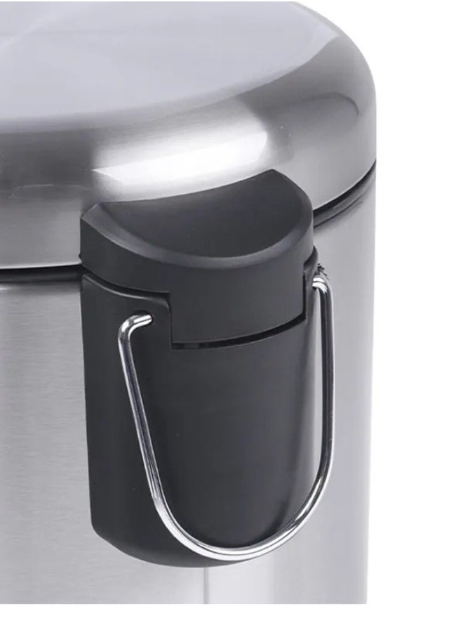 AKC - 12 Liters Matte Finish Step Trash Can | Quiet-Close Lid, Fingerprint-Proof, Stainless Steel | Sleek Pedal Bin for Kitchen, Bathroom & Home Use - Image 1