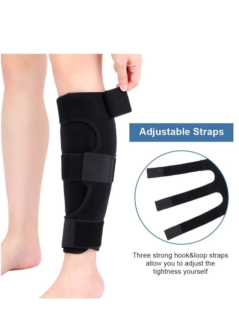 ELTRAZONE دعامة دعم الساق المحسّنة، ضاغط لتخفيف آلام الساق مع أحزمة هوك وحلقة مطولة لإصابة عضلة الساق، الشد، التواء، تورم، دوالي، وساقين ممزقتين غير مريحة - Image 2