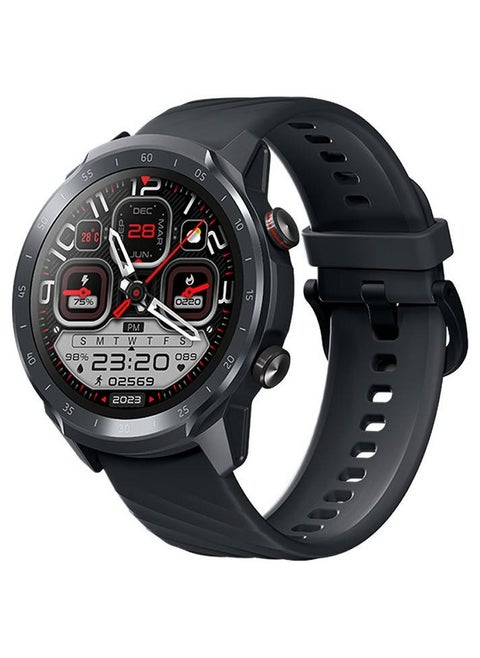 A2 Smart Watch, 1.39" HD Touch Display, 70 Sports Modes, Heart Rate Sensor, SpO2 Sensor, Accelerometer, Bluetooth Calling, 2ATM Waterproof, Dual Strap, Black