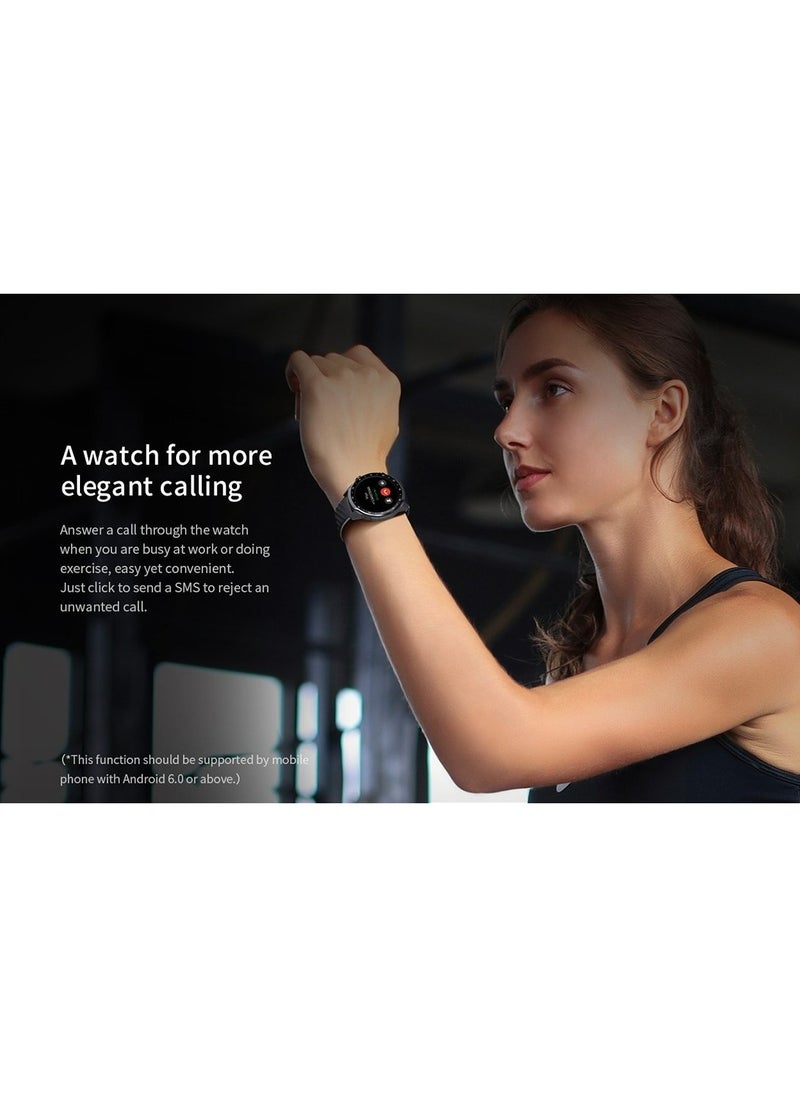 Mibro - A2 Smart Watch, 1.39" HD Touch Display, 70 Sports Modes, Heart Rate Sensor, SpO2 Sensor, Accelerometer, Bluetooth Calling, 2ATM Waterproof, Dual Strap, Black - Image 1