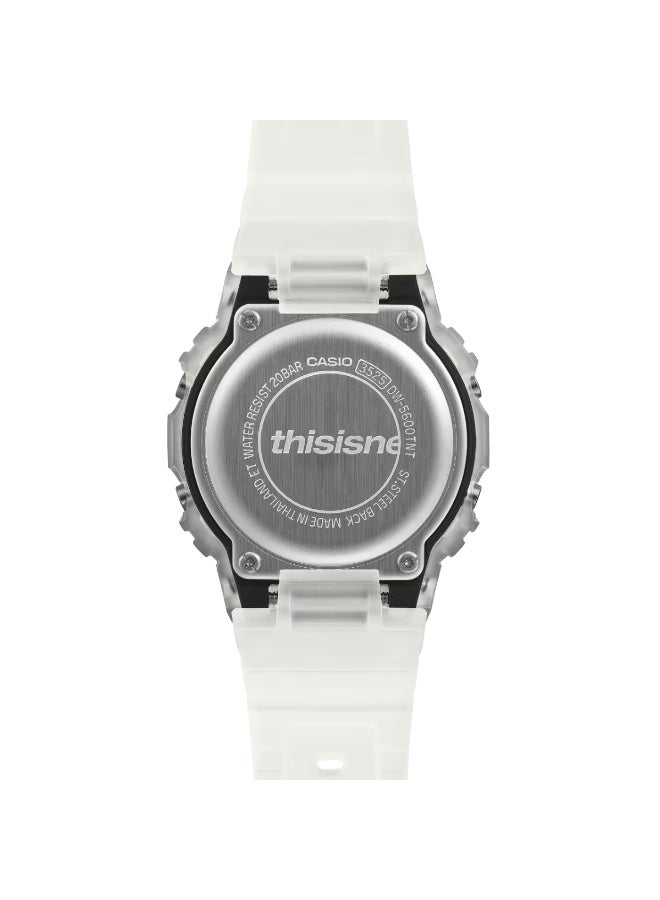 Casio G-Shock DW-5600TNT-7DR Limited Edition Digital Men's Watch – White Resin, 200M - Image 2