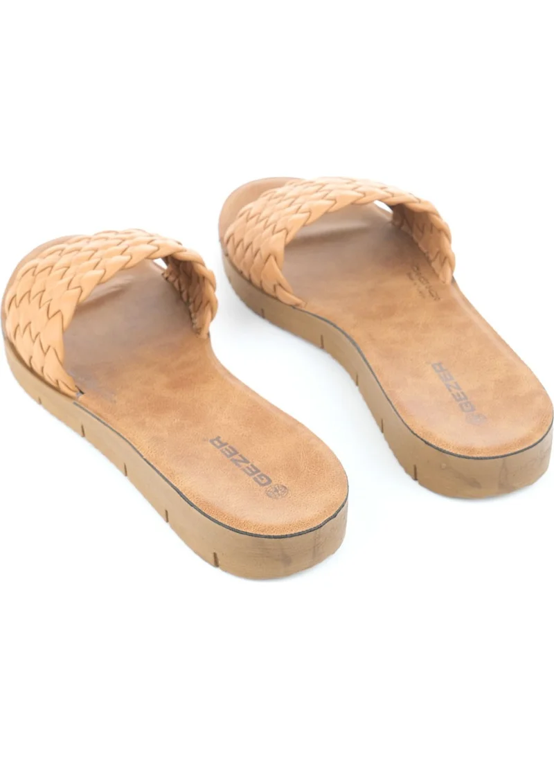 Gezer Summer Faux Leather Women's Slippers