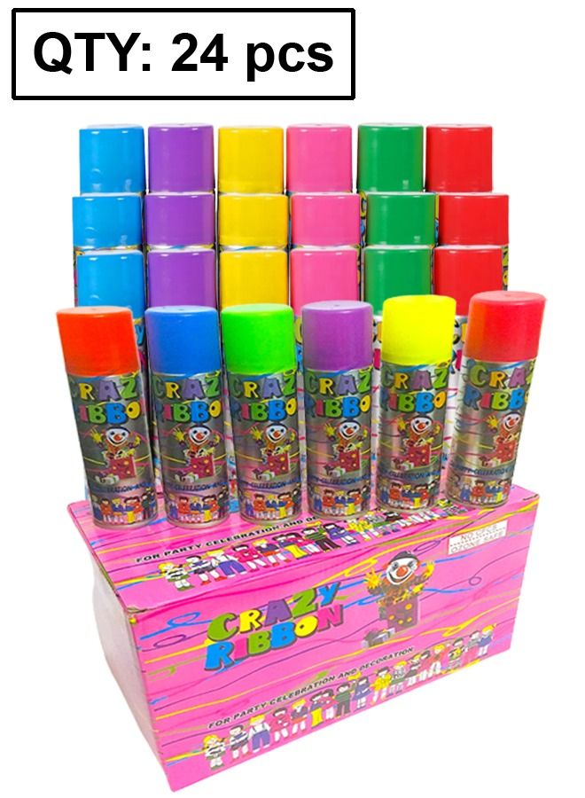 Set of 2 24 Pieces Colored String Spray for Party Celebrations and Decorations - Image 1