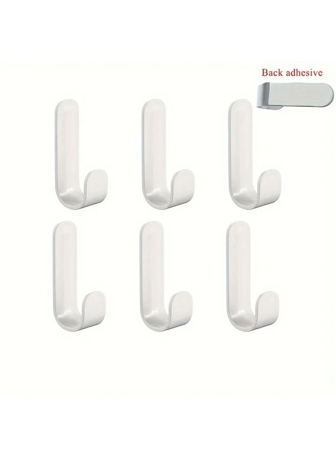 6pcs Black Wall Hooks Multi Purpose Organizer For Keys Clothes Towels Accessories - Image 5