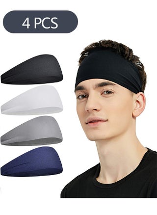 4 Piece Sports Headbands for Men Women, Wicking Moisture Stretchy Workout Headband for Running Cycling Yoga Basketball - pzsku/ZA34D3A3BE9D29B0BF1DFZ/45/_/1698659549/90b68a4b-3acd-4b75-81ee-582f0217cba6
