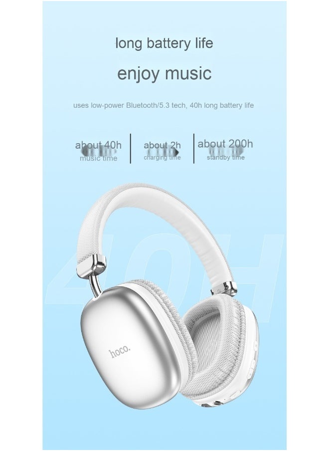 Hoco W35 Yuezhe Bluetooth Over-Ear Headphones with 40-Hour Battery Life - Perfect for Music and Running  - Image 5