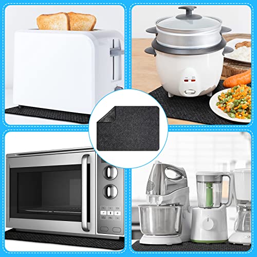 Timtin 4 Pcs Heat Resistant Mat for Air Fryer Kitchen Countertop Protector Mat Kitchen Appliance Pads Non Slip Heat Proof Pad Non Stick Black Coffee Maker Microwave, 16 x 12 Inch - Image 5