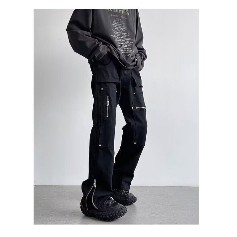 Unisex Classic Denim Jeans Loose Fit Daily Outdoor Wear - Image 5