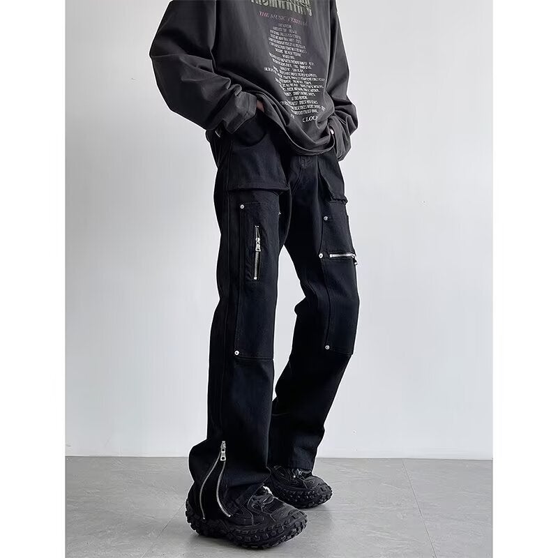 Unisex Classic Denim Jeans Loose Fit Daily Outdoor Wear - Image 4