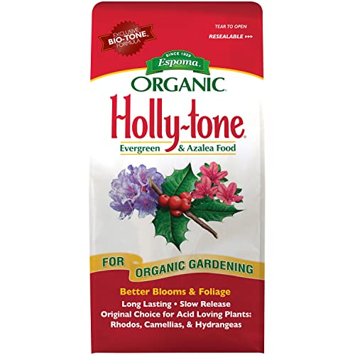 Espoma Organic Holly-Tone 4-3-4 Natural & Organic Evergreen & Azalea Plant Food; 4 lb. Bag; The Original & Best Fertilizer for All Acid Loving Plants Including Rhododendrons & Hydrangeas - Image 1