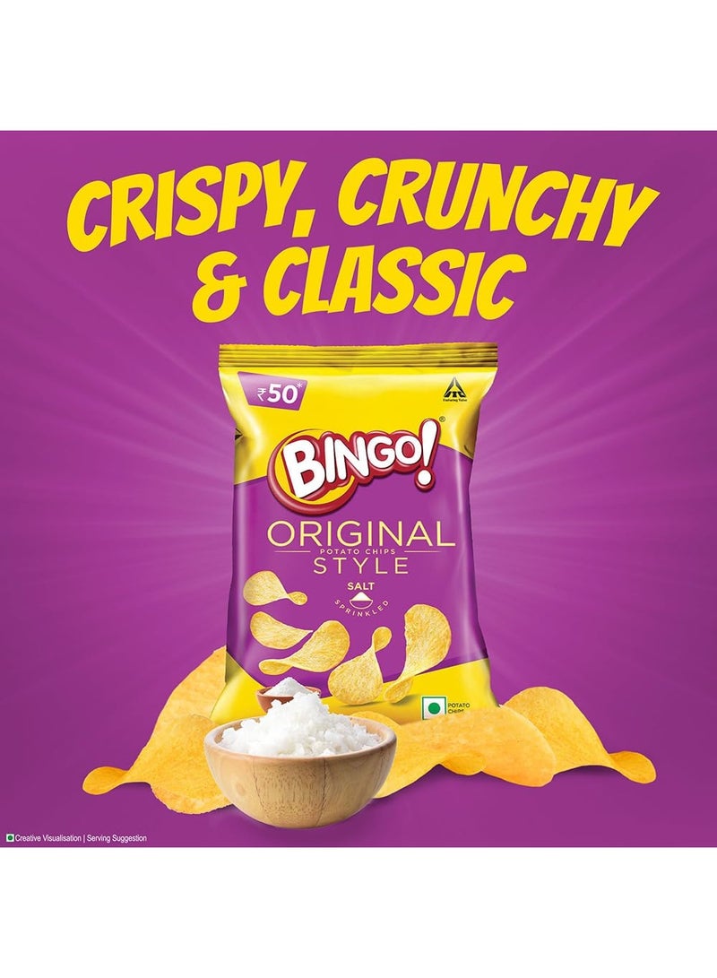 Bingo Original Style Salt Sprinkled - Flat Cut Salted Potato Chips Pack for Snacks ,90.7 g/85 g/78 g ( Weight May Vary) - Image 4