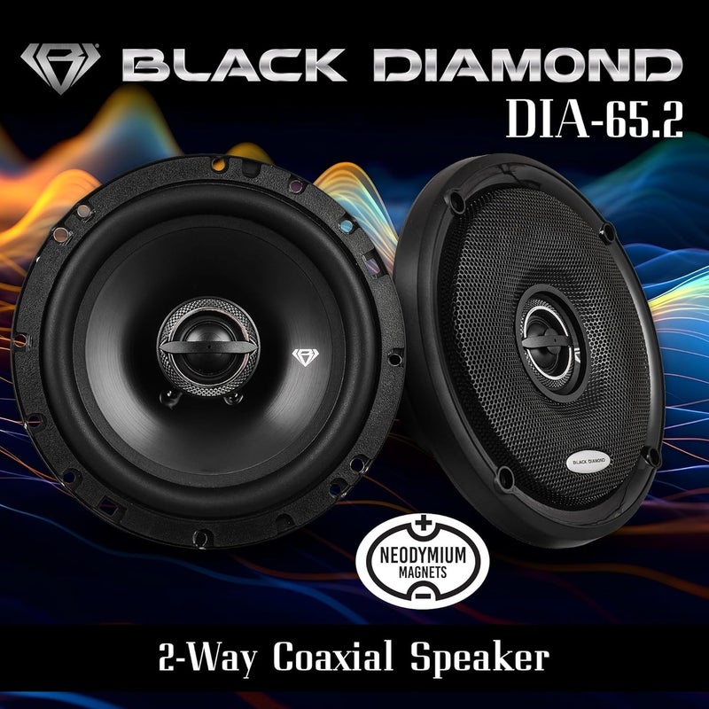 Black Diamond مكبرات الصوت كوكسيل 6.5 بوصة من بلاك دايموند - 2 طريق، 4 أوم، 120 واط - Image 2