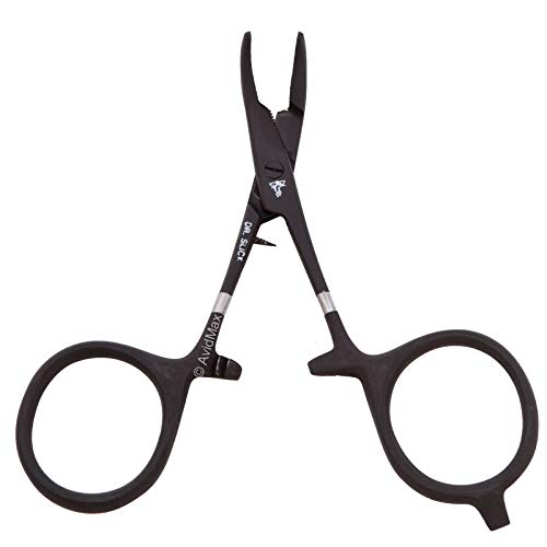 Dr. Slick Scissor Clamp, 4", Black, Curved, 1/2 - Image 1