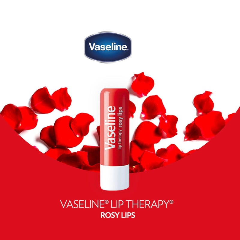 Vaseline Lip Therapy Rosy Lips 8-Pack â€“ Moisturizing Lip Balm, Tinted, 0.16 Oz Ea - Image 3