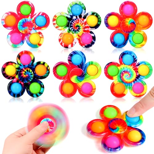 SCIONE Fidget Toys Spinners for Kids6 Pack Pop Fidget Spinners for Autism Kids CalmingSensory Autism Toys for Students Anxiety ReliefQuiet Fidgets for Classroom Prizes - Image 1