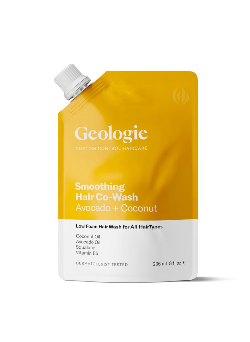 Geologie - Geologie Smoothing Hair Co-Wash | 4-in-1 Hair Cleanser, Conditioner, Mask & Serum | Avocado Oil, Coconut Oil, Squalane & Vitamin B5 Formula For Men & Women | Eco-Friendly Pouch 84% Less Plastic - Image 1