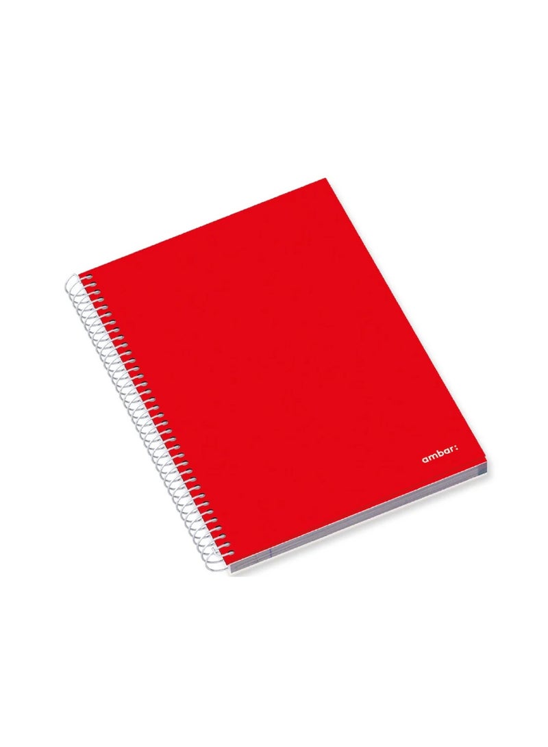 Ambar 1-Piece A5 Size Plastic Cover Spiral Notebook Assorted Colours - Image 1