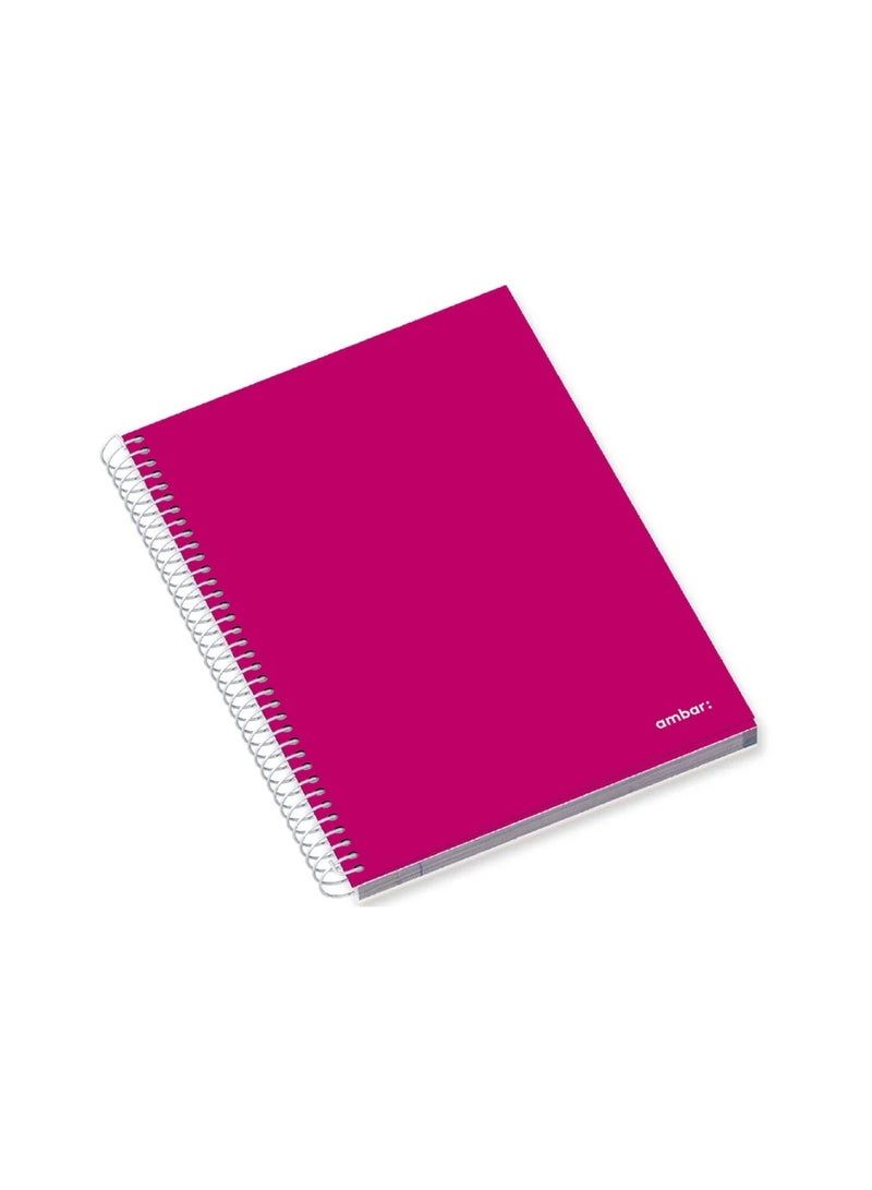 Ambar 1-Piece A5 Size Plastic Cover Spiral Notebook Assorted Colours - Image 3