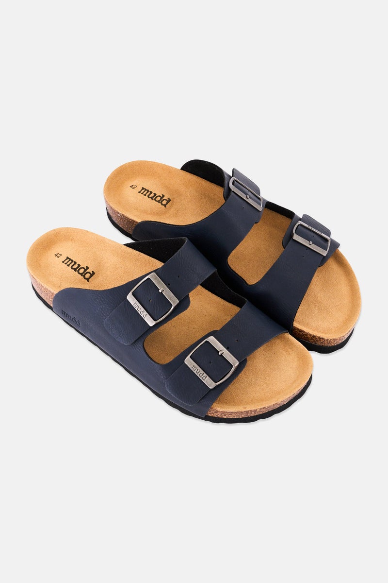 Mudd Men Slip On Cork Sandals, Navy Blue - Image 4