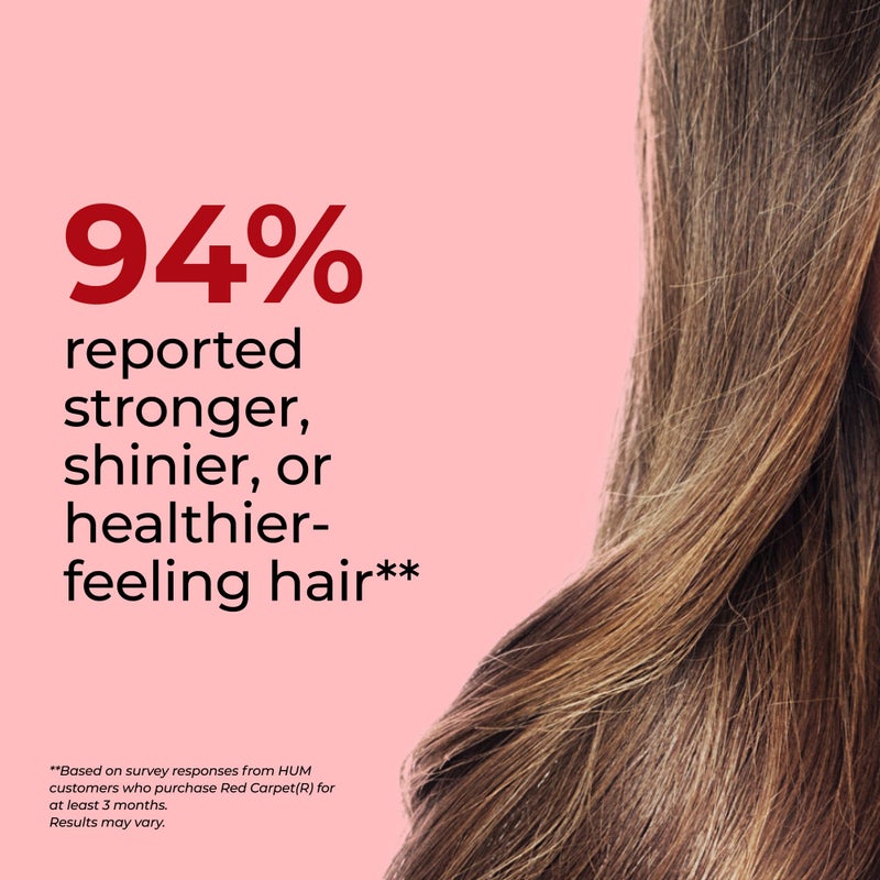 HUM Red Carpet Skin & Hair Vitamins for Women with Omega 3 Fatty Acids, Vitamin E, and Black Currant Seed Oil, Supplement for Skin Health & Healthy Hair Follicles Support, 60 Count - Image 3