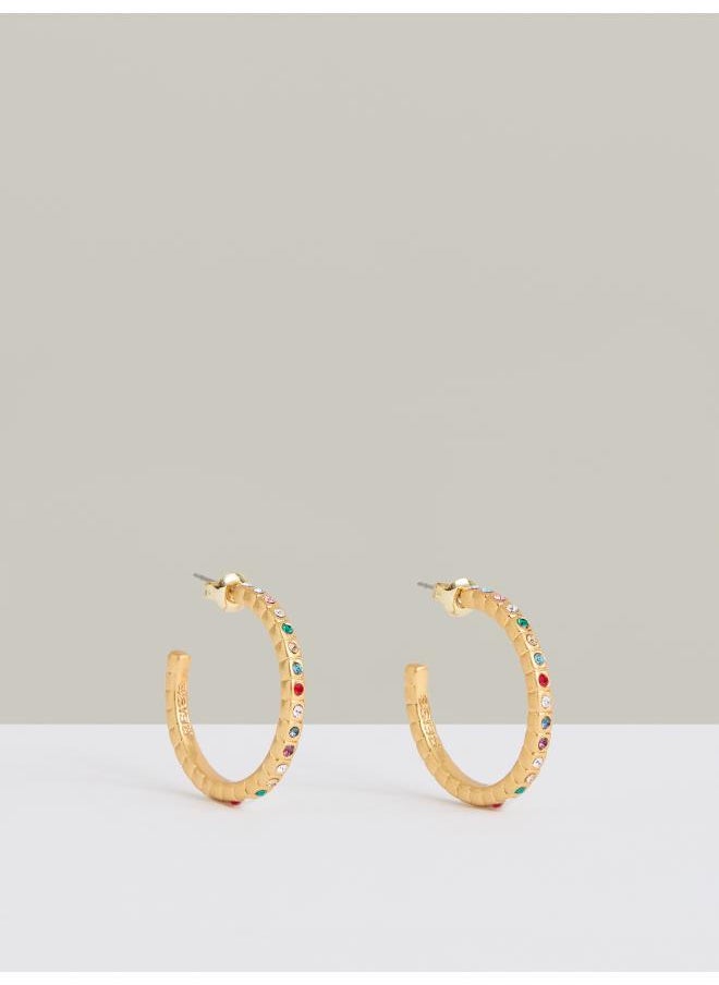REISS Sade:  Crystal Hoop Earrings  - Image 1