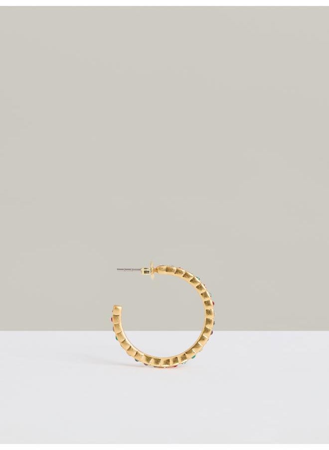 REISS Sade:  Crystal Hoop Earrings  - Image 2