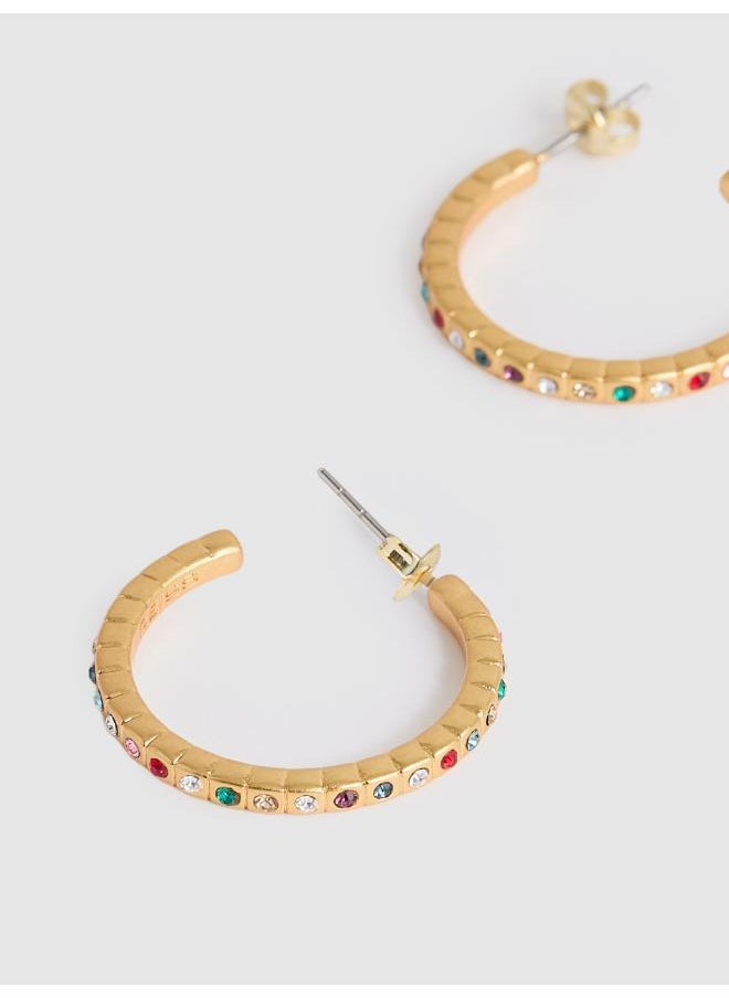 REISS Sade:  Crystal Hoop Earrings  - Image 3