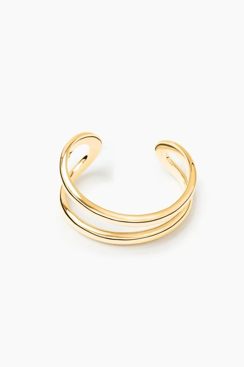 LIE STUDIO Gleaming Pebbled Link Bracelet