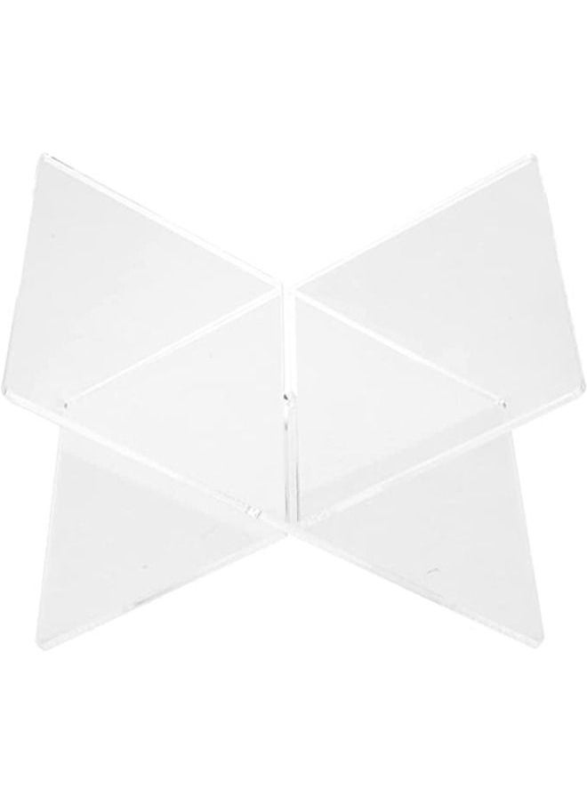 Acrylic Quran Stand Holder, X- shaped Clear Display Easel Mini Clear Acrylic Book Stand for Open and Closed Books (7. 5 x 4. 3 Inch)