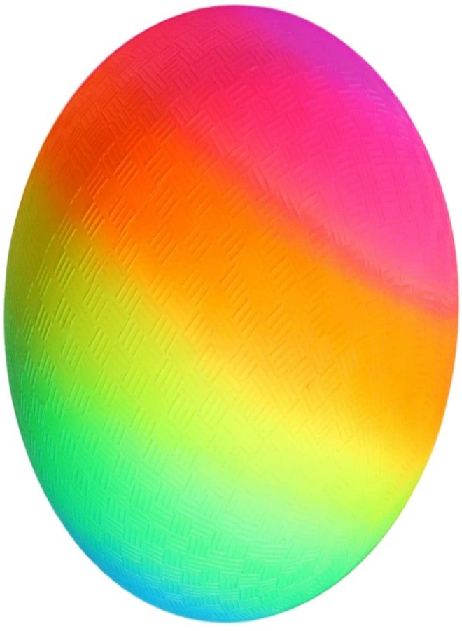 YNHFIFI Playground Ball, 8.5 Inch Rainbow Kickball for Kids Adults Indoor & Outdoor Dodgeball Handball Four Square Ball Schoolyard Game - Image 1