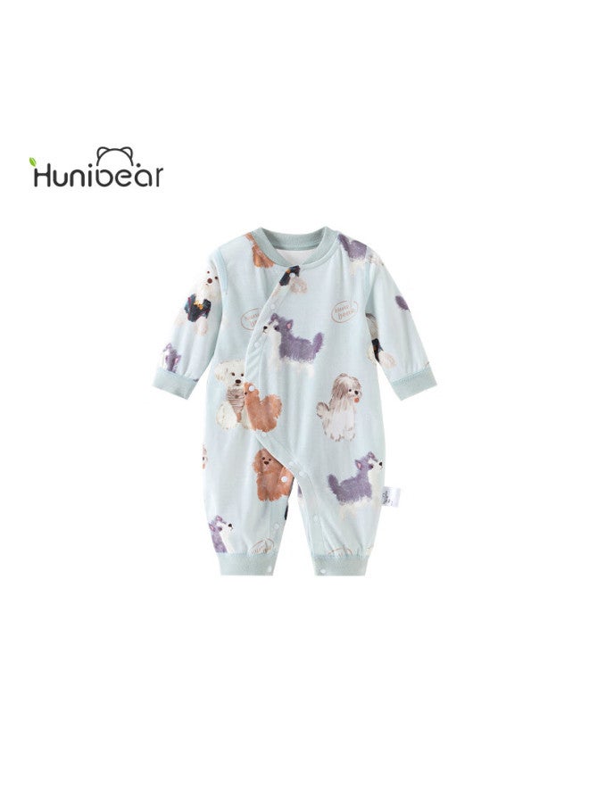Huanxixiaoxiong Baby Romper For Girls, Autumn A-class Pure Cotton Clothing, Infant Spring And Autumn Seamless Bodysuit Jumpsuit - Image 2
