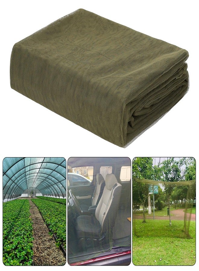 RGQSUN Mosquito Netting 39x10Ft Garden Mesh Netting, Fly Bird Net Barrier Hunting Blind Plant Protecting Net, 3x12m Green - Image 1