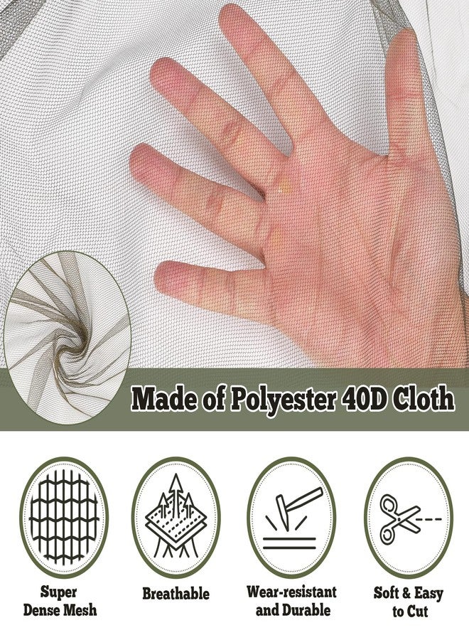 RGQSUN Mosquito Netting 39x10Ft Garden Mesh Netting, Fly Bird Net Barrier Hunting Blind Plant Protecting Net, 3x12m Green - Image 3